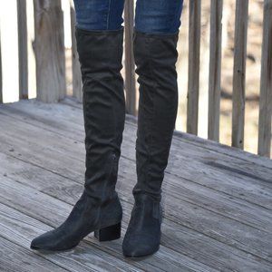 Elie Tahari Corbin OTK tall boots 8.5 charcoal